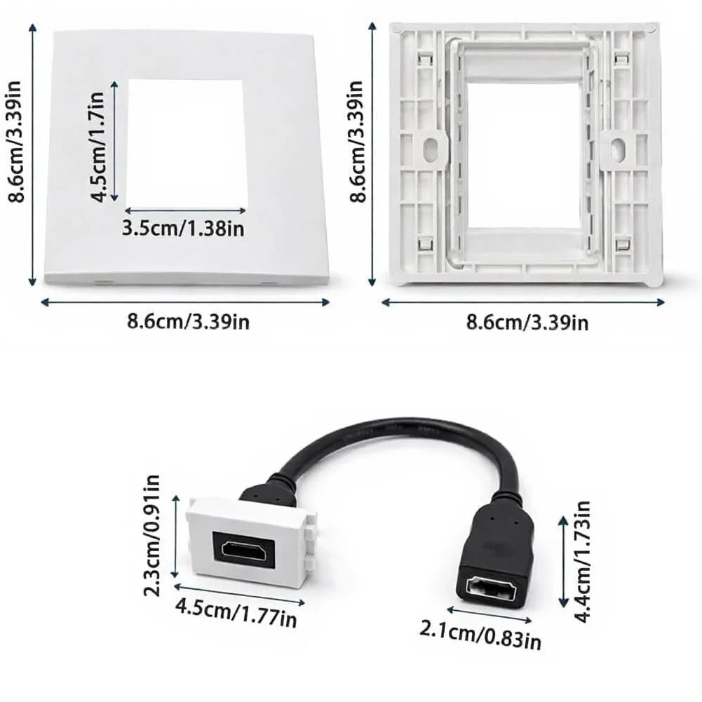 Home Cinema Gaming - Dual Port Wall Plate With Pigtail