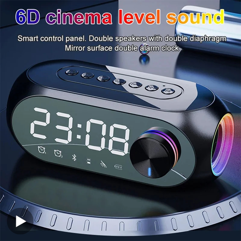 Home Cinema Chairs - Alarm Clock Radio FM Bluetooth Speaker
