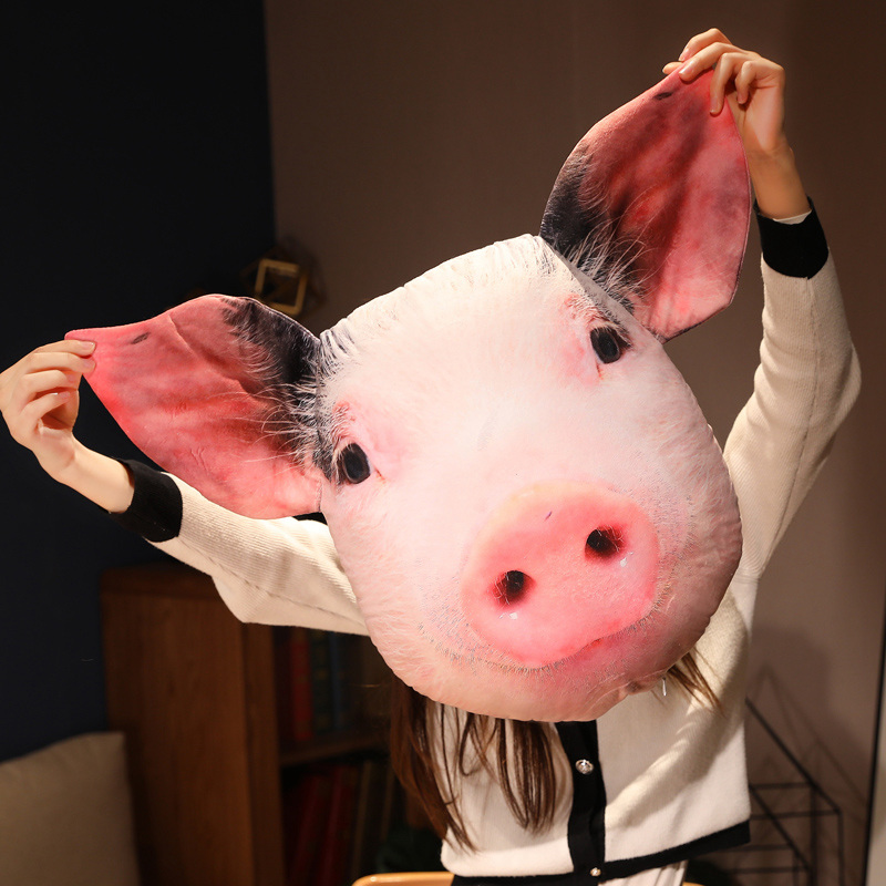 Home Cinema Chairs - 40cm 3D Simulation Animal Head Pillow