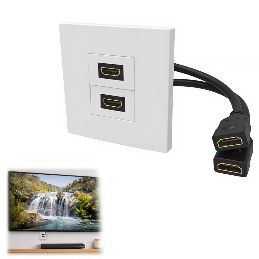 Dual Port Wall Plate With Pigt - Home Cinema Gaming ulasan dan harga