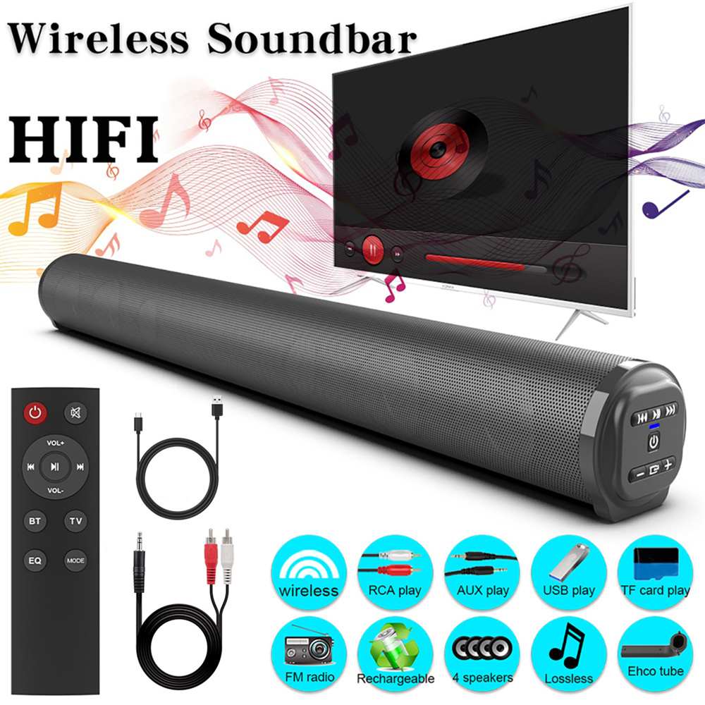 Sound Bar TV Sound System Blue - Home Cinema Speaker System ulasan dan harga