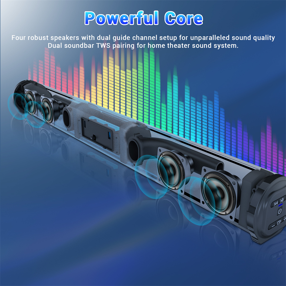 Sound Bar TV Sound System Blue - Home Cinema Speaker System ulasan dan harga
