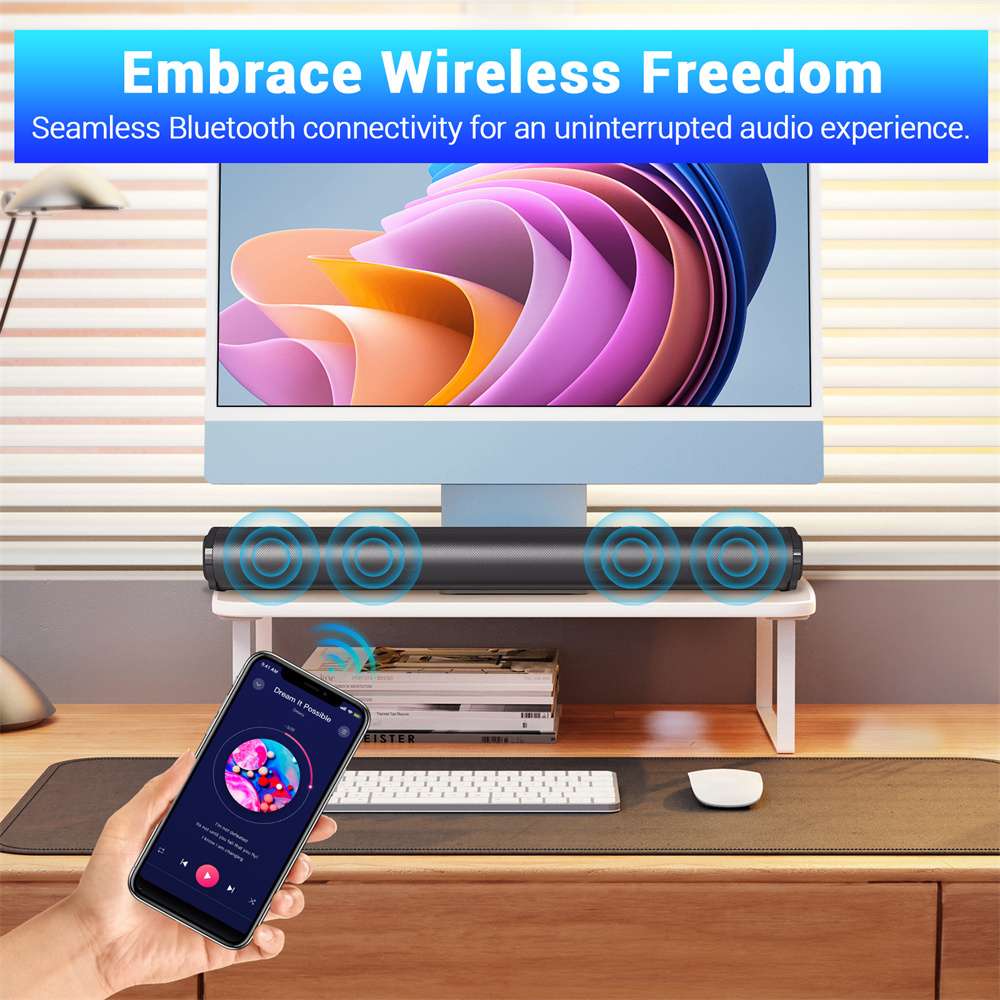 Sound Bar TV Sound System Blue - Home Cinema Speaker System ulasan dan harga
