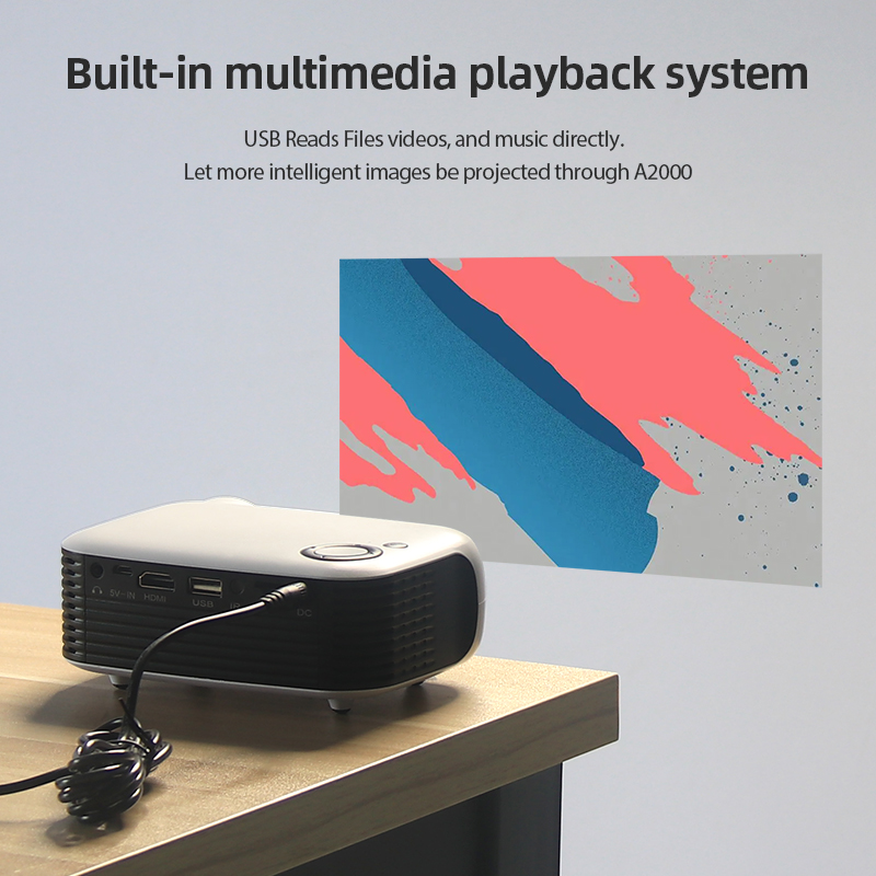 A2000 Mini Projector Portable  - Home Cinema Gaming ulasan dan harga