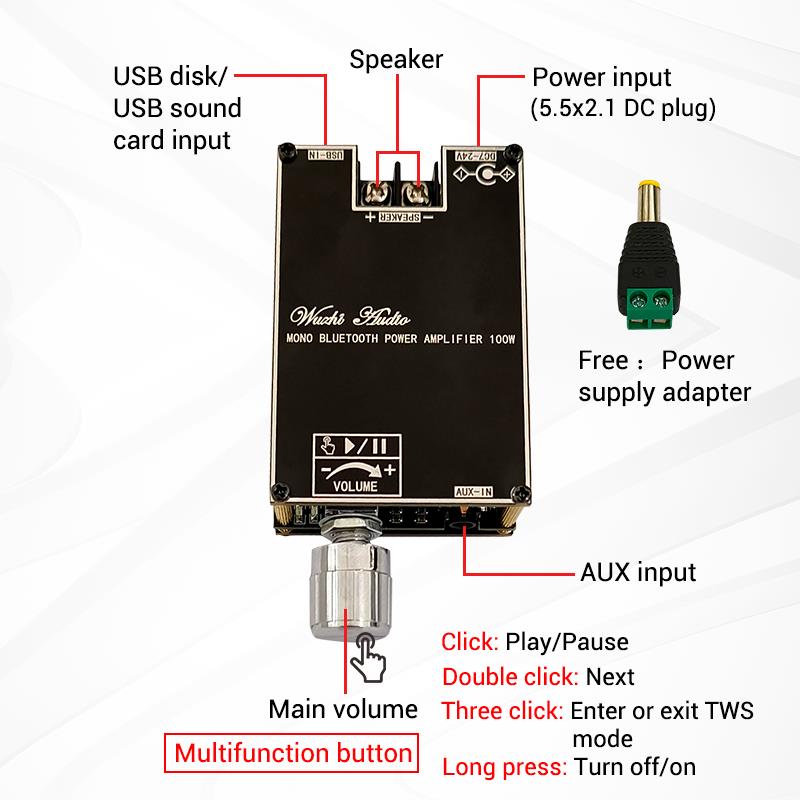 Bluetooth 5.1 TPA3116 D2 Mono  - Home Cinema Installation ulasan dan harga