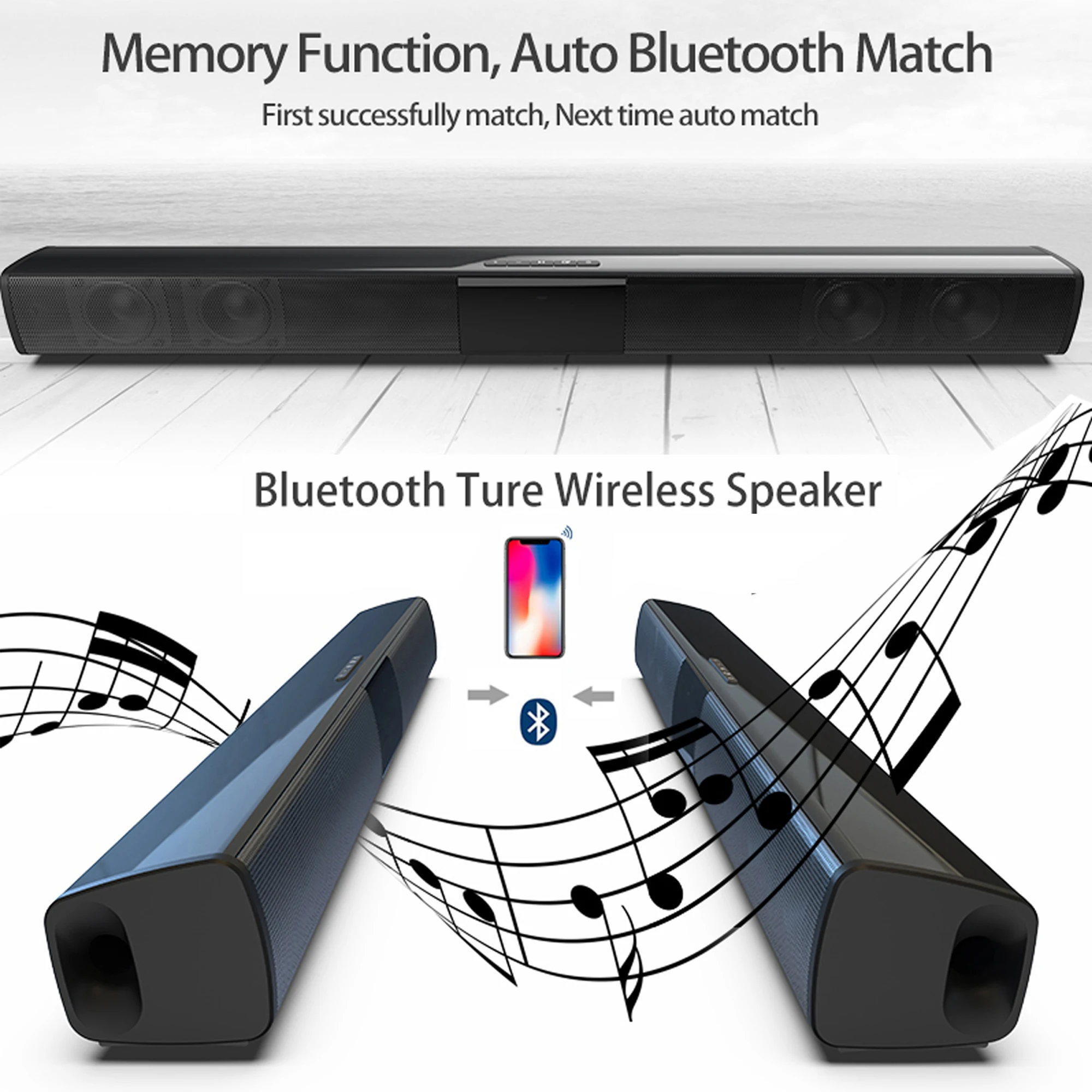 40W High Power Soundbar for TV - Home Cinema Speaker System ulasan dan harga