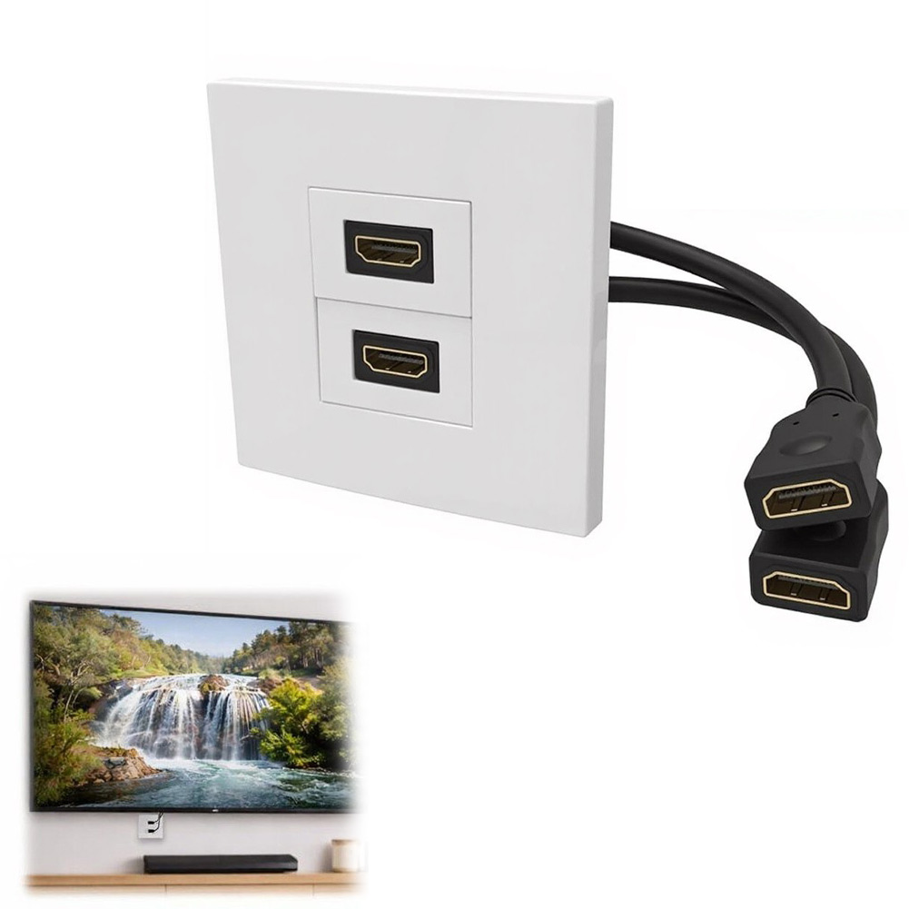 Dual-Port Wall Plate Faceplate - Home Cinema Gaming ulasan dan harga