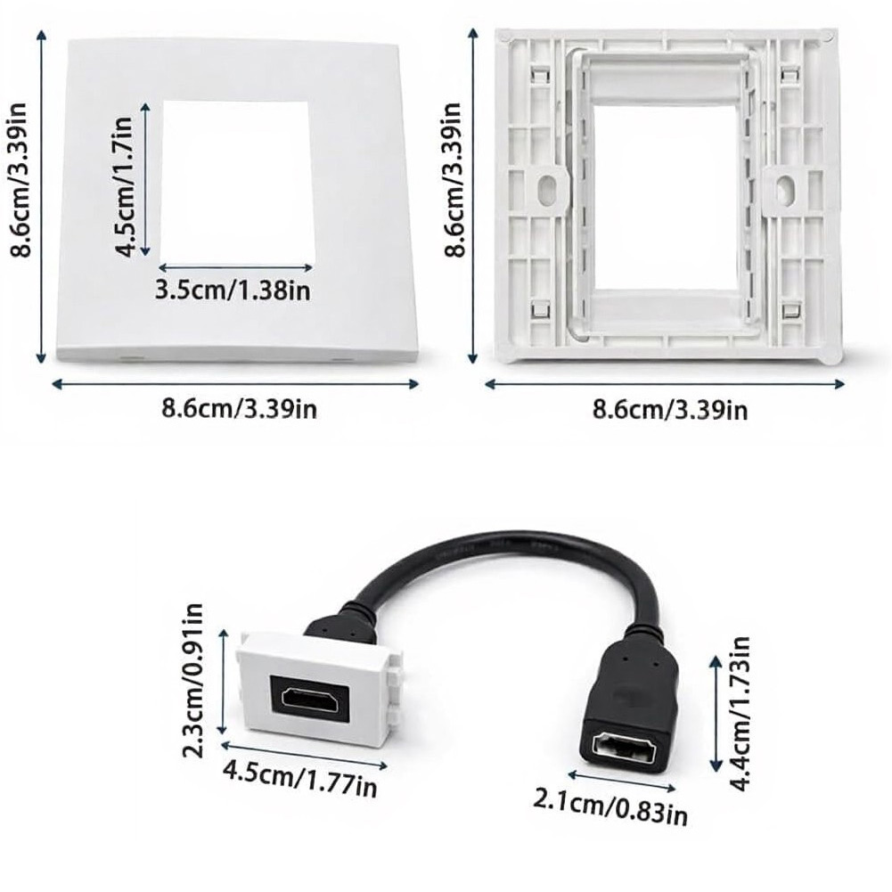 Dual-Port Wall Plate Faceplate - Home Cinema Gaming ulasan dan harga