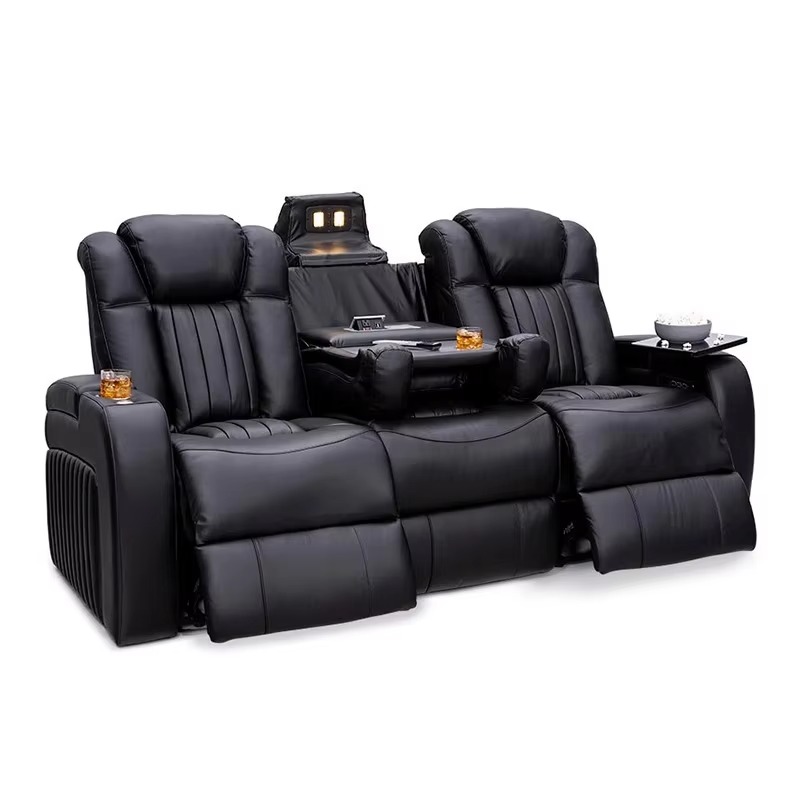 Leather Recliner Sofa Sets Pow - Home Cinema Chairs ulasan dan harga