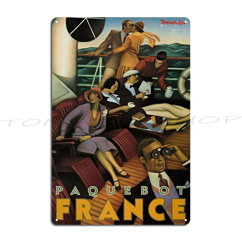 Paquebot France Retro Poster M - Home Cinema France ulasan dan harga