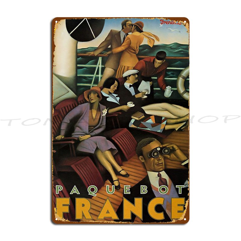 Paquebot France Retro Poster M - Home Cinema France ulasan dan harga