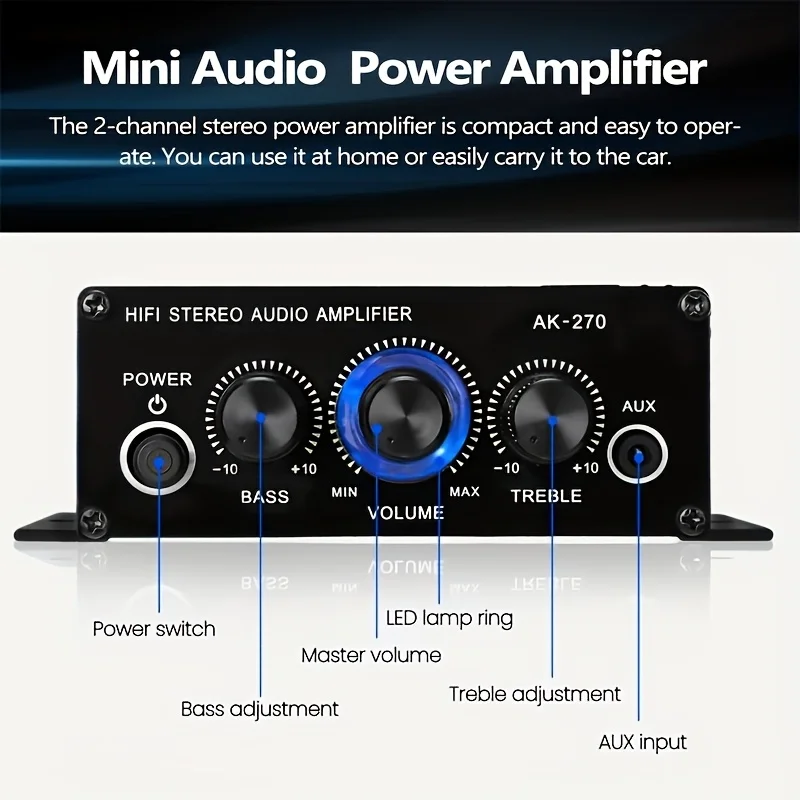 AK-270 400W Mini Power Amplifi - Home Cinema Installation ulasan dan harga